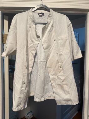 Men's lot of 2 White Short-Sleeve Chef Jacket